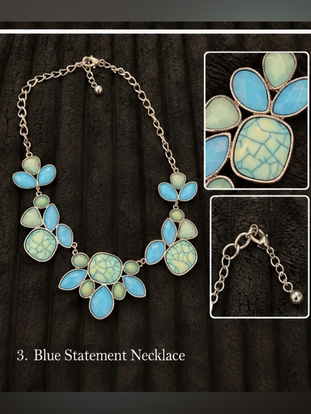 Blue Statement Necklace by